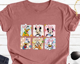 Mascot Mouse Friends Easter Tee, Bunny Holiday Shirt, Spring Celebration Family Shirt