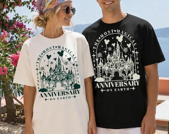 Disney Magical Anniversary Shirt, Couple Anniversary T-Shirt, Wedding Anniversary Shirt, Magic Castle Honeymoon Shirt, Disneyland Trip Tees