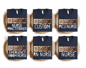 Black Nurse Sweatshirt, Custom Black Nurse Sweater, RN Nurse T-Shirt, Black Power Shirt, Black History Month Sweater, Nursing School T-Shirt