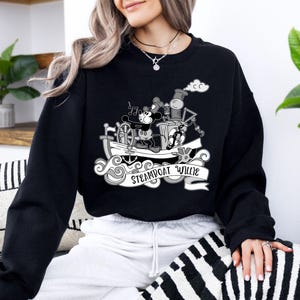 Steamboat Willie Mickey Mouse Shirt, Disney Mickey Cruise T-Shirt, Disney Family Adventure Trip Sweater, Mickey Cartoon Opening Tee