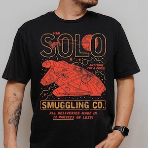 Star Wars Han Solo Smuggling Shirt, Disney Star Wars T-Shirt, Millenium Falcon Sweatshirt, A New Hope Faded Shirt, Galaxys Edge Shirts