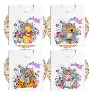 Winnie The Pooh Floral Shirt, Disney Flower Garden Festival 2025 T-Shirt, Pooh Bear And Friends Epcot Sweatshirt, Disneyland Family Trip Tee