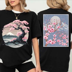 Japanese Sakura Shirt, Pink Cherry Blossom T-Shirt, Spring Cherry Tree Sweatshirt, Japan Lover Sweater, Sakura Shirt, Japanese Tree Tees