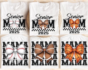 Senior Mom Shirt, Football Mom Shirt, Game Day Shirt, Sports Mom Shirt, Mother's Day Shirt , Mom Shirt, Mom Football Gift Shirt