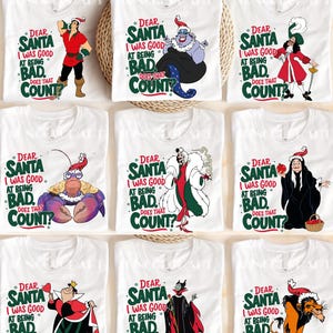 Disney All Characters Christmas Party Shirts, Santa Mickey Ugly Sweater, Disneyland WDW Holiday Shirt, Family Christmas Disney Trip Tees