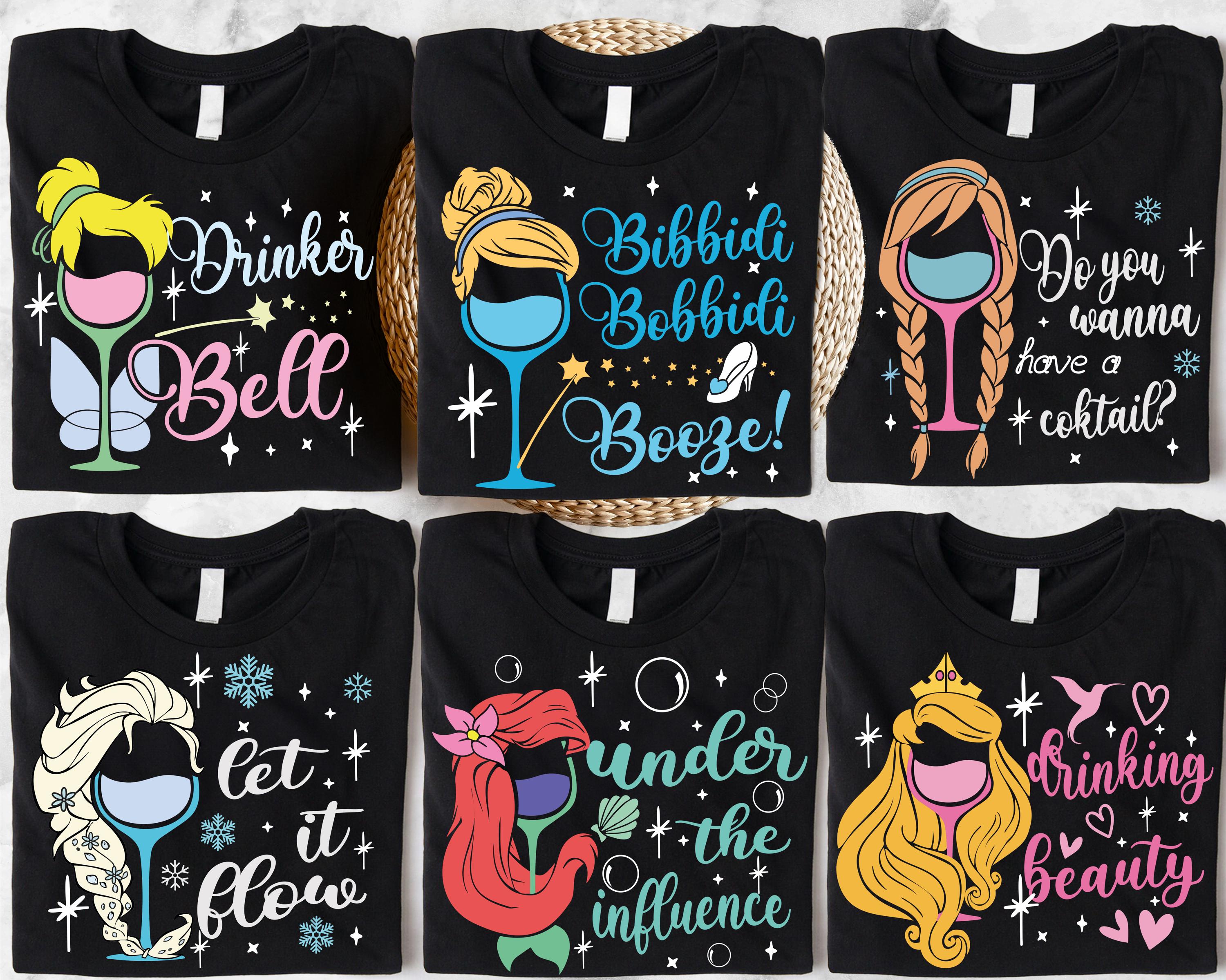 Disney Princess Drinking Team Shirt, Epcot Girls Trip T-Shirt, Bachelorette Tour Sweater, Magical Princess Squad, Disney Girls Drinking Tees
