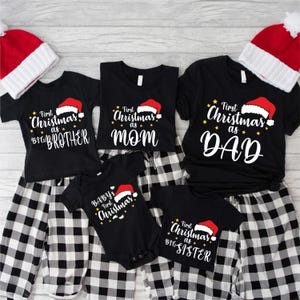 My First Christmas Shirt, First Christmas Mom Tee, First Christmas Dad Shirt, 1st Christmas Matching Family Shirt, Custom Family Christmas
