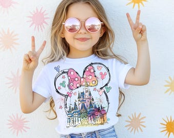 Chemise Castle pour filles, t-shirt d'anniversaire de princesse mignon