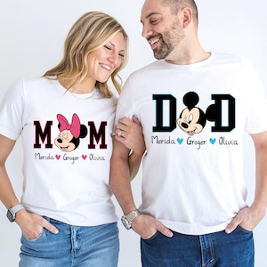 Mom and Dad Shirts, Mickey Dad Shirt, Minnie Mom Shirt, Custom Family Shirt, New Mom Shirt, New Dad Shirt, Minnie Mama Tee