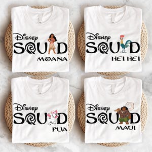 Disney Moana Squad Custom Shirt, Moana Geburtstag T-Shirt, Prinzessin Moana Shirt, Moana Familie Charaktere Shirt, Hei Hei und Pua Tees, Maui Tee