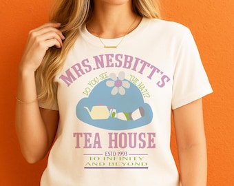 Mrs. Nesbitt’s Tea House Shirt, Nesbitt’s Tea House Shirt, Toy Story Tea House Shirt, Mrs. Nesbitt’s Tea Room Shirt, Toy Story Shirt