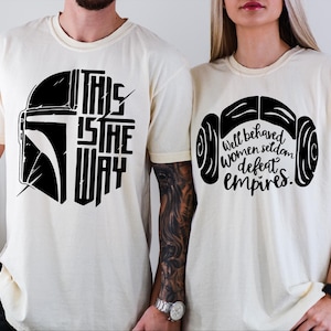 This Is The Way Shirt, Mandalorian Shirt, Mandalorian Head Shirt, Galaxy&#39;s Edge Shirt, Galaxy Wars shirt, Star Wars Shirt, Disney Men Shirt
