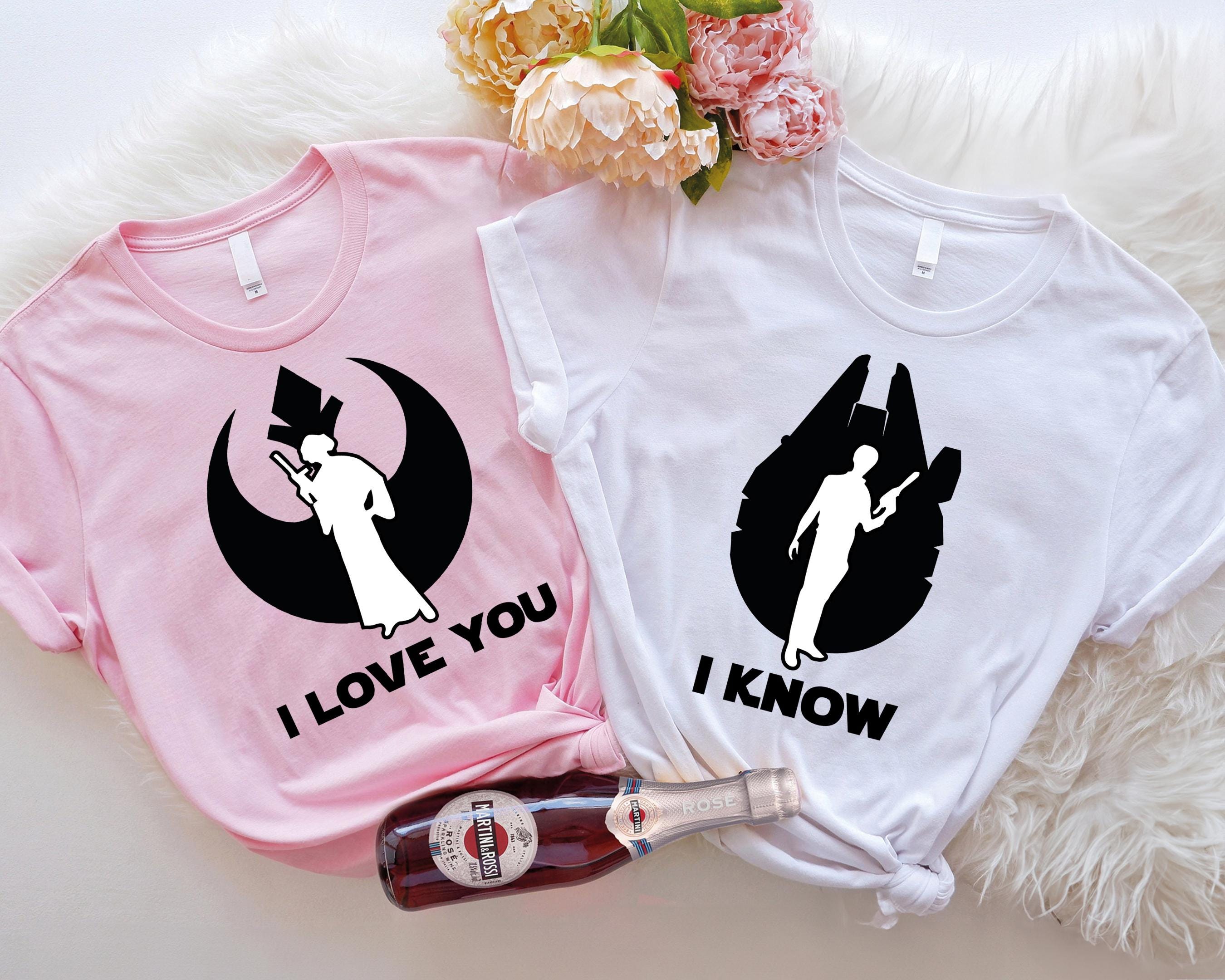 I Love You and I Know T-shirt, Galaxy Wars Love Tee, Princess Leia