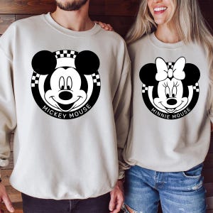 Mickey Minnie Couple Shirt, Retro Mickey and Minnie Pocket Shirts, Mickey Ears Shirt, Minnie Bow Shirt, Disney Family Shirts