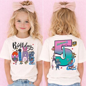 Camiseta personalizada de cumpleaños familiar de Zootopia, camiseta de cumpleaños de Disney Zootopia 2, camiseta de Nick Wilde y Judy Hopps, camisetas de cumpleaños para viajes familiares a Disneyland imagen 7