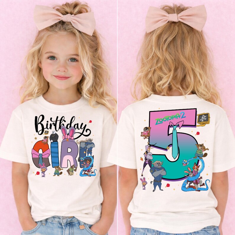Camiseta personalizada de cumpleaños familiar de Zootopia, camiseta de cumpleaños de Disney Zootopia 2, camiseta de Nick Wilde y Judy Hopps, camisetas de cumpleaños para viajes familiares a Disneyland imagen 7