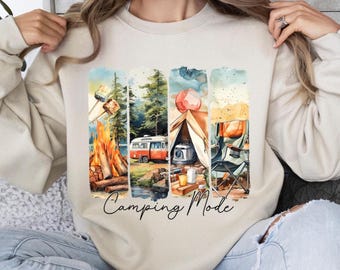 Shirt campingmodus, T-shirt natuurliefhebber, Campground-sweater, Camping Life-trui, shirt zomerkampeerbemanning, T-shirts Camp Lover-team