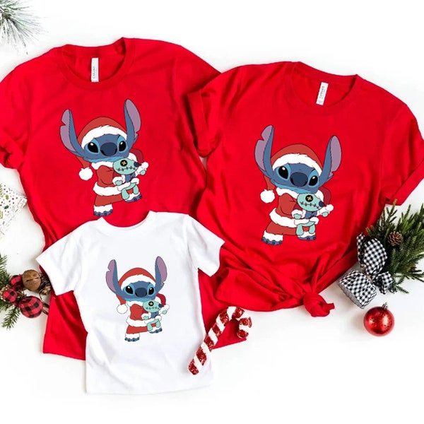 Stitch Christmas Shirt, Christmas Shirt, Stitch Party Shirt, Stitch Santa Shirt, Disney Christmas Shirt, Merry Christmas Shirt, Stitch Shirt