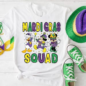 Disney Mardi Gras Squad Shirt, Mardi Gras Mickey&Co Sweater, Mardi Gras Festival T-Shirt, Disney Mardi Gras Carnival Shirt, Disney Vacay Tee