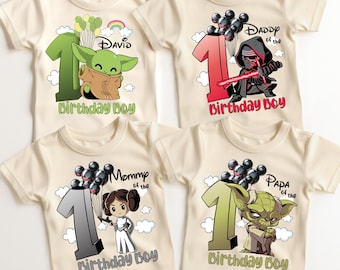 Star Wars Geburtstag Shirt, Benutzerdefinierte Galaxy Wars Geburtstagsparty T-Shirt, Galaxy Wars Familie Passende T-Shirts, Disneyland Geburtstag Reise T-Shirts