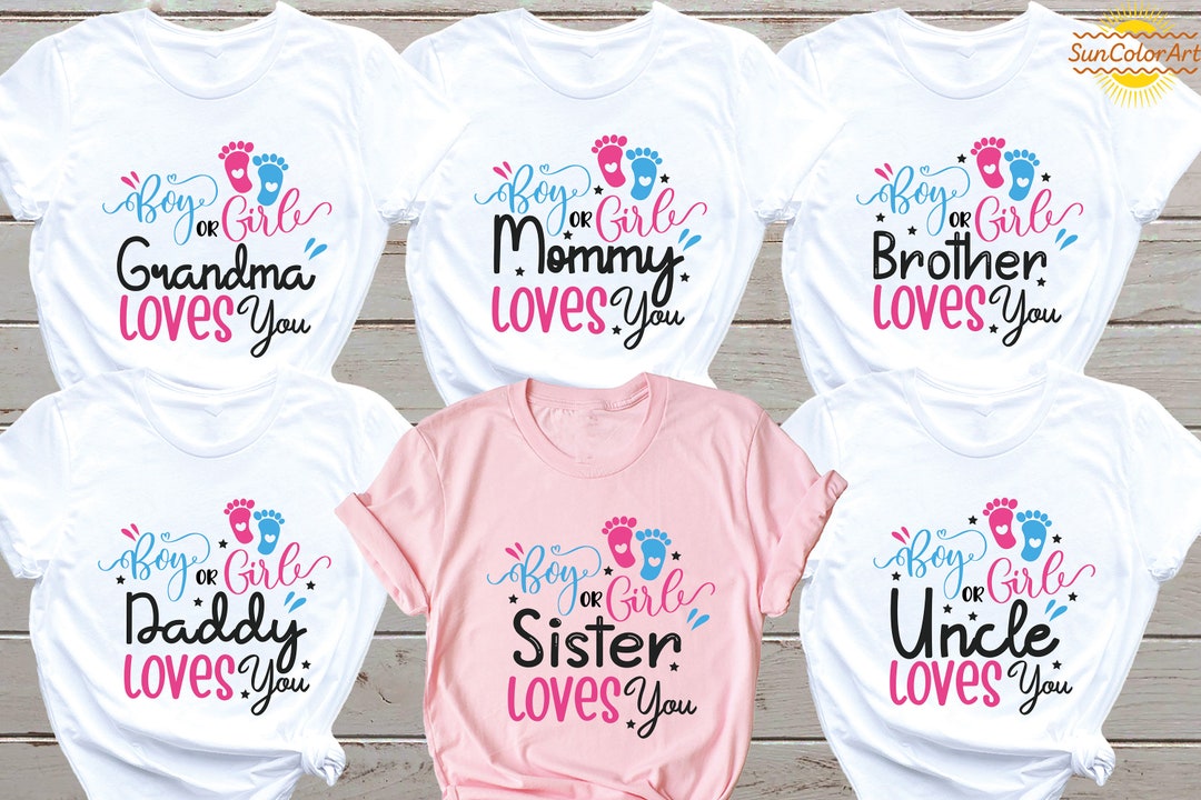 Gender Reveal Party Shirt Baby Gender Party Shirt Baby Etsy