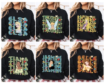 Disney Princesses Shirt, Disney Girls Squad Sweatshirt, WDW Girls Vacation Tee, Magic Kingdom Sweater, Disney Friends Matching Sweatshirt