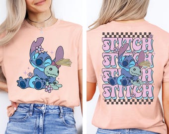 Blue Alien Character Shirt, Tropical Alien Friend Sweatshirt, Vacation Theme Park Tee, Cute Space Character Shirt