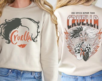 Cruella De Vil Shirt, Disney Bösewichte T-Shirt, 101 Dalmatiner Cruella Sweatshirt, Cruella 1961 Shirt, Retro Cruella T-Shirt, 101 Dalmatiner Tees