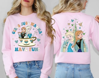 Disney Girls Just Wanna Have Fun Shirt, Disney Frozen Sweatshirt, Disney Girls Trip Tee, Disney Besties Vacay T-Shirt, Magic Kingdom Shirt