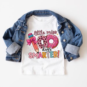Little Miss 100 Days Samrter Shirt, 100 Days Celebration Sweater, Girls School T-Shirt, 100 Days of School Sweatshirt, Back To School Tee