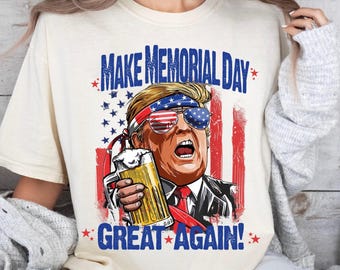 Chemise Memorial Day Great Again, t-shirt Trump 4 juillet, sweat drapeau américain, chemises Donald Trump, t-shirts fête de l'indépendance 2025