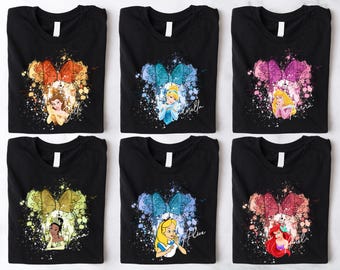 Princesses Shirt, Birthday Princess Shirt, Princess Anna, Ariel, Belle, Cinderella, Aurora, Elsa, Moana, Snow White, Mulan, Rapunzel