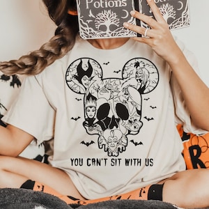 Halloween You Can’t Sit With Us Shirt, Disney Villains Halloween T-Shirt, Cruella Ursula Maleficent Sweatshirt, Disneyland Witches Trip Tees