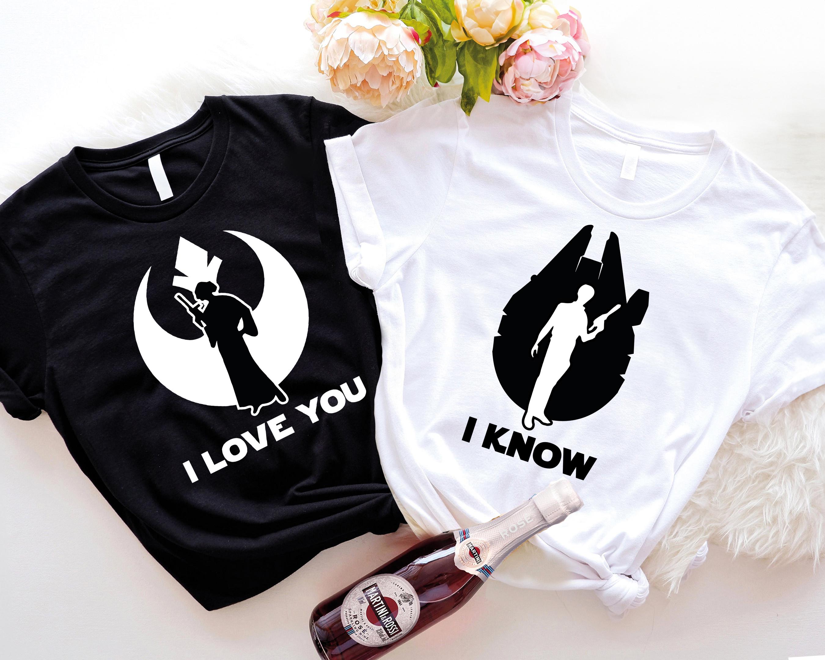 I Love You and I Know T-shirt, Galaxy Wars Love Tee, Princess Leia