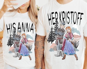 Custom Disney Frozen Couple Shirt, Disney Frozen Anna And Kristoff T-Shirt, Disney Couple Trip Sweater, Disneyland Honeymoon Shirt, WDW Tees