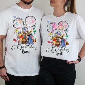 Pooh&Friends Birthday Shirt, Disney Birthday Boy T-Shirt, Disneyland Birthday Girl Shirt, Winnie Pooh Birthday Party Tees, Magic Kingdom Tee