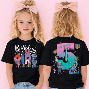 Camiseta personalizada de cumpleaños familiar de Zootopia, camiseta de cumpleaños de Disney Zootopia 2, camiseta de Nick Wilde y Judy Hopps, camisetas de cumpleaños para viajes familiares a Disneyland imagen 9