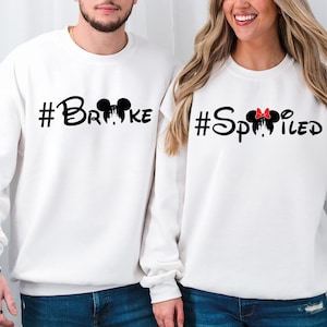 Mickey Couple Shirts, Spoiled Broke Shirts, Family Trip Shirts, Disney Vacation Shirt, Matching, Mickey Ears and Minnie Bow Shirts