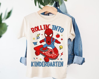Spiderman Kindergarten Shirt, First Day of School T-Shirt, Superhero Back to School Sweatshirt, Marvel Teacher Shirt, Spider Hero Kid Tees