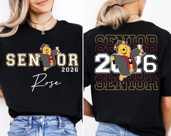 Senior 2026 Bear Sweatshirt, Class of 2026 Graduation Shirt, Cute Honey Bear Grad Tee, Grad Squad Sweatshirt