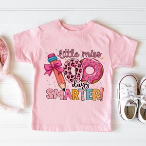 Little Miss 100 Days Samrter Shirt, 100 Days Celebration Sweater, Girls School T-Shirt, 100 Days of School Sweatshirt, Back To School Tee