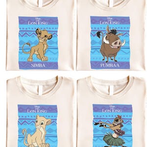 Chemise Le Roi Lion Simba Timon Pumbaa, chemise assortie Hakuna Matata, sweat-shirt Le Roi Lion Disney Animal Kingdom, pull Safari Disney