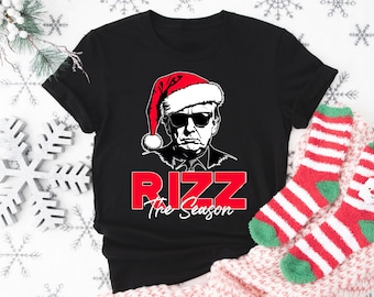 Trump Rizz The Season kerstshirt, Donald Trump kersttrui, grappig Trump T-shirt, feestshirt, Trump kerstshirt