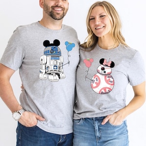 Star Wars Mickey And Mini Mouse Shirt, Disney Family Matching Tee, Robot Mickey and Mini Mouse Shirt, Mickey Mouse Shirt