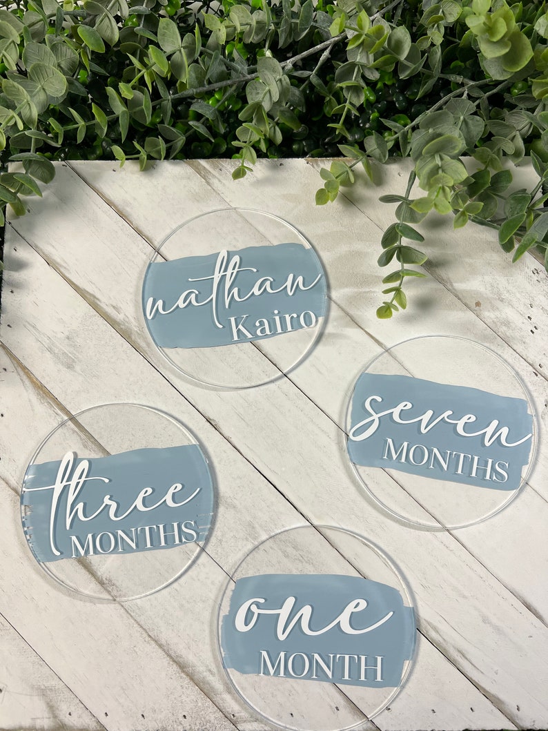 Acrylic Baby Milestones Disc Baby Monthly Photo Props Baby - Etsy