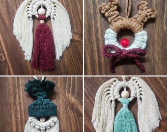 Macramé Holiday Ornaments