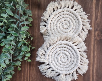 Macramé Coaster Set