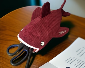 Whale Shark Pencil Case | Pen Case | Personalized | Pencil Pouch | Back to School | Burgundy | Birthday