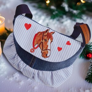 Kindertasche mit Pferdemotiv | Umhängetasche mit Pferd | Pferdetasche | Pferdeliebe | Geschenk Mädchen Pferd | Pferd Mädchen Geschenk