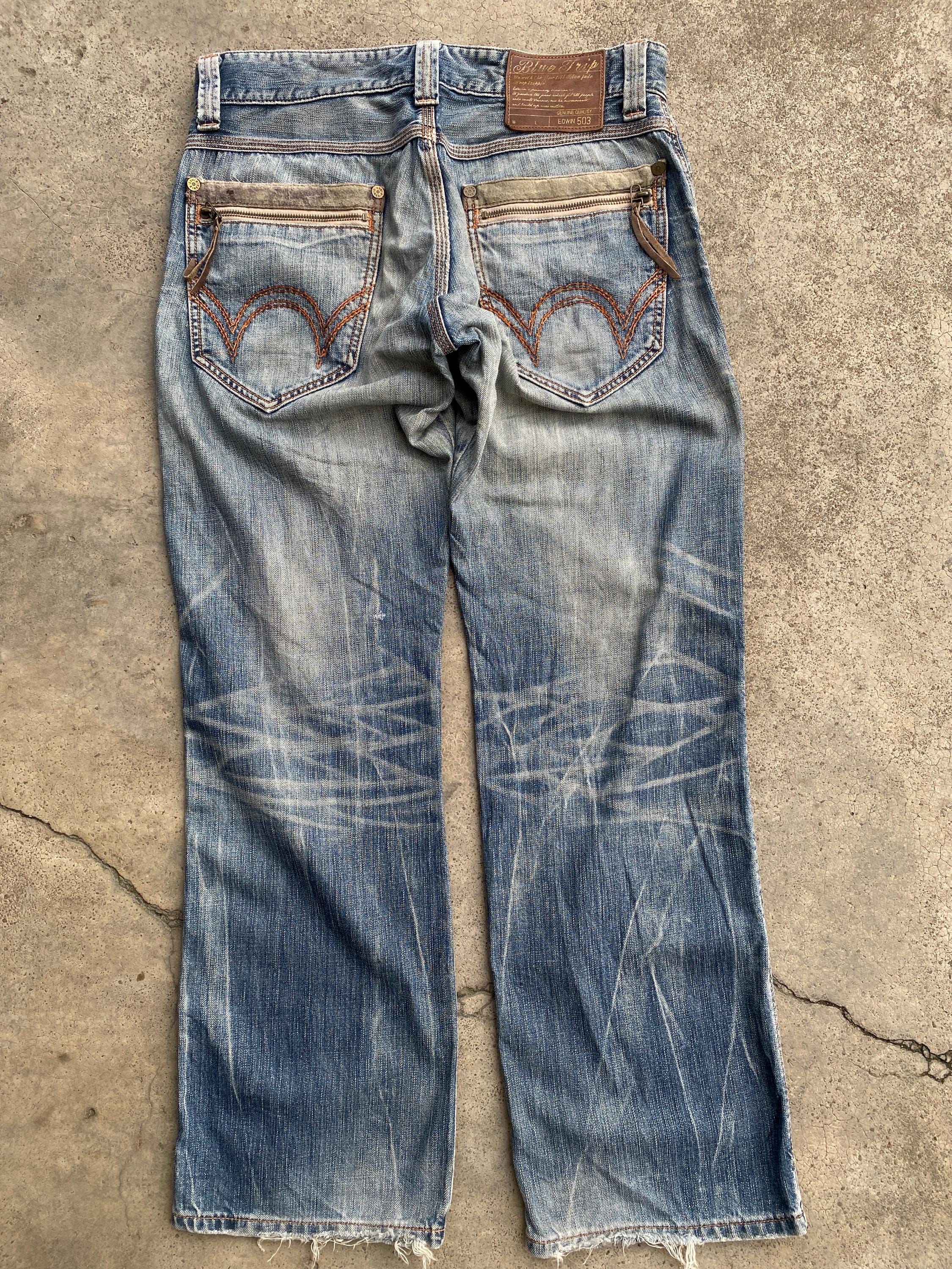 00s y2k EDWIN BLUE TRIP ローライズ fade Edwin Blue Trip 503 - Etsy